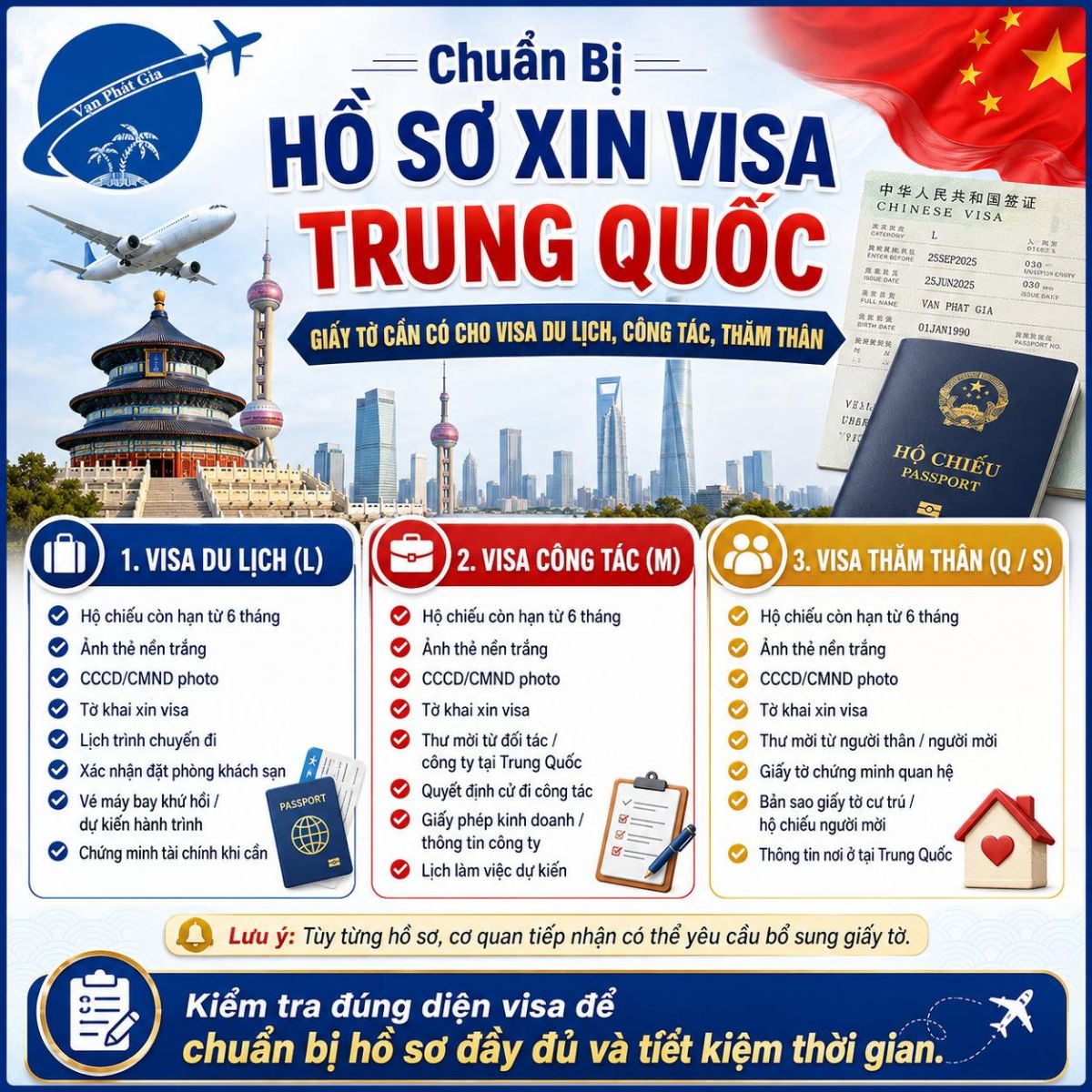Chuẩn Bị Hồ Sơ Xin Visa Trung Quốc