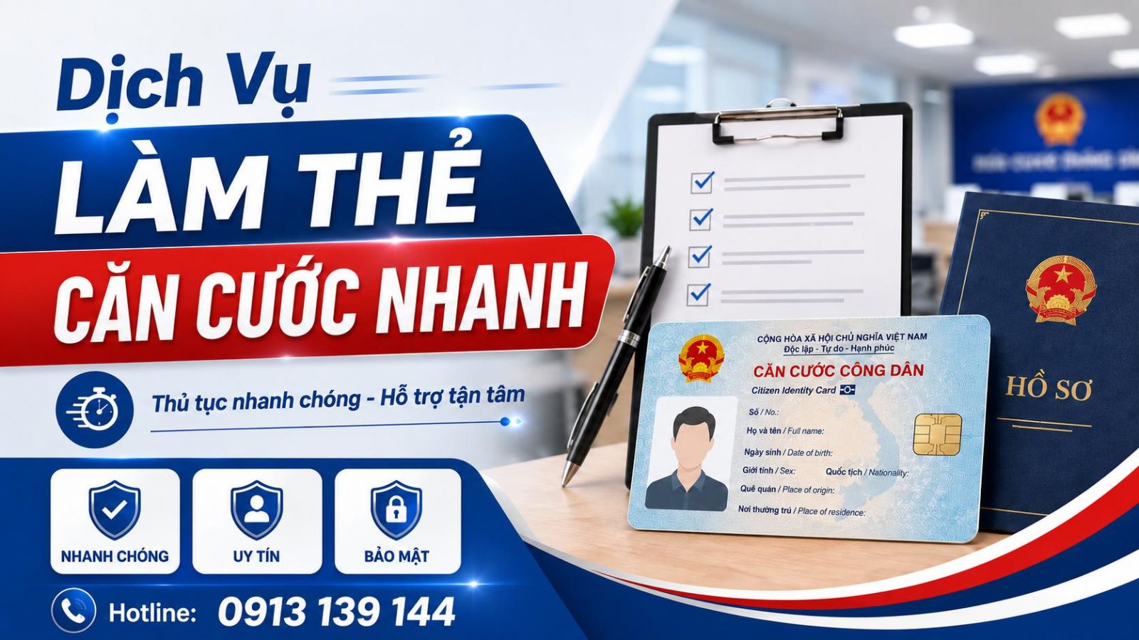 Dịch Vụ Làm Thẻ Căn Cước Nhanh