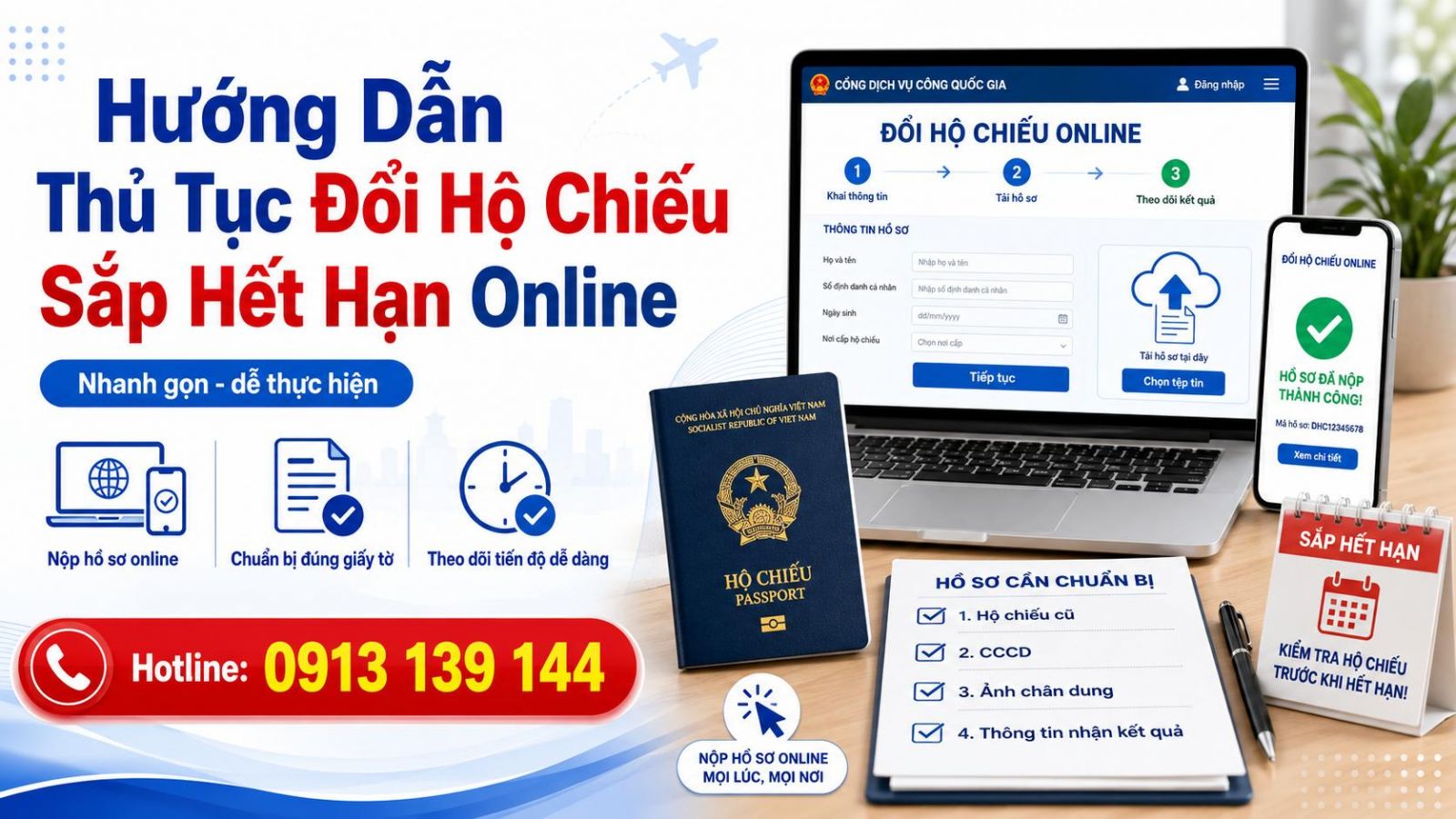 Hướng Dẫn Thủ Tục Đổi Hộ Chiếu Sắp Hết Hạn Online